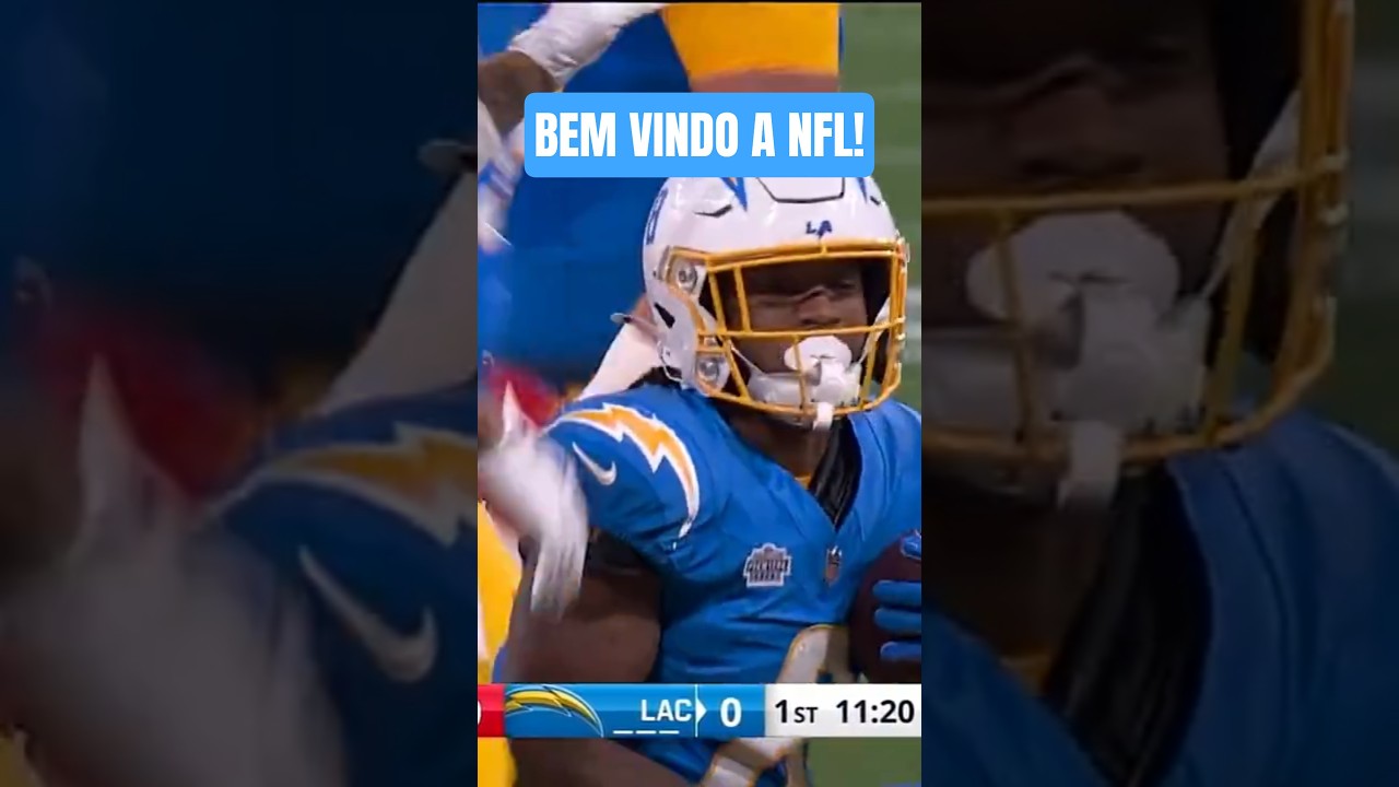 Olha o calouro! Omarion Hampton correndo pela primeira vez em temporada regular