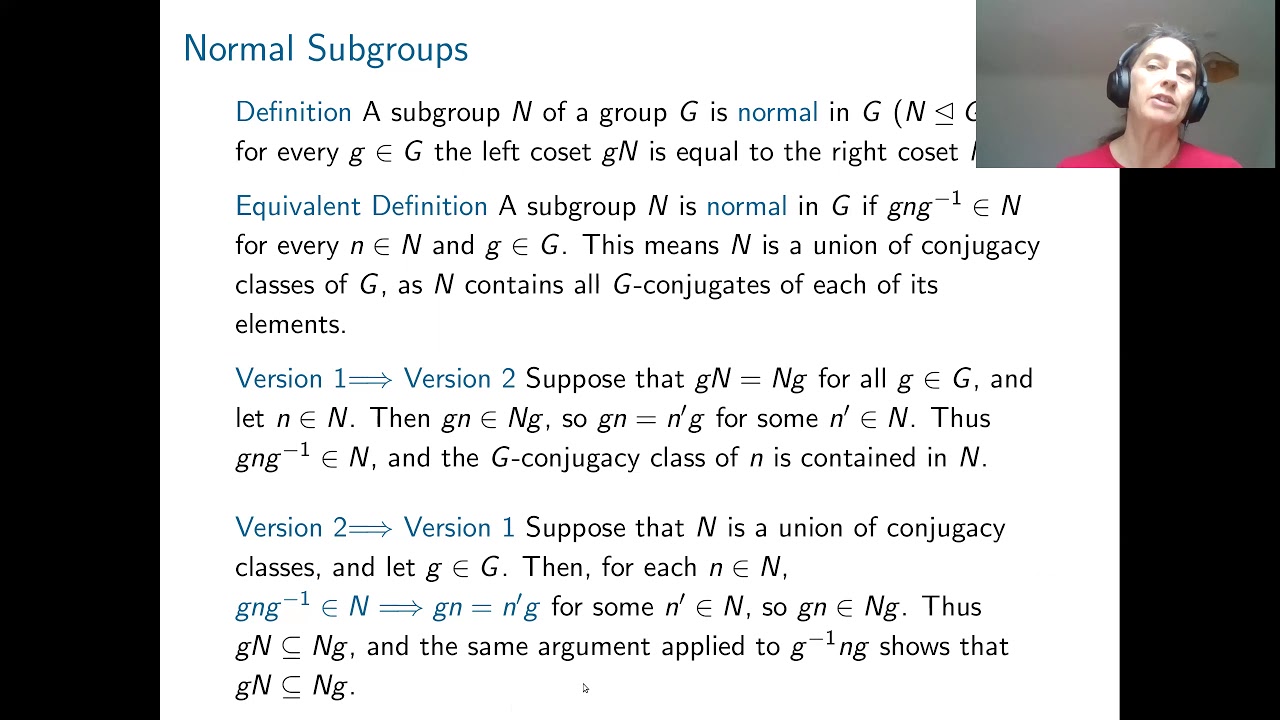Normal subgroups