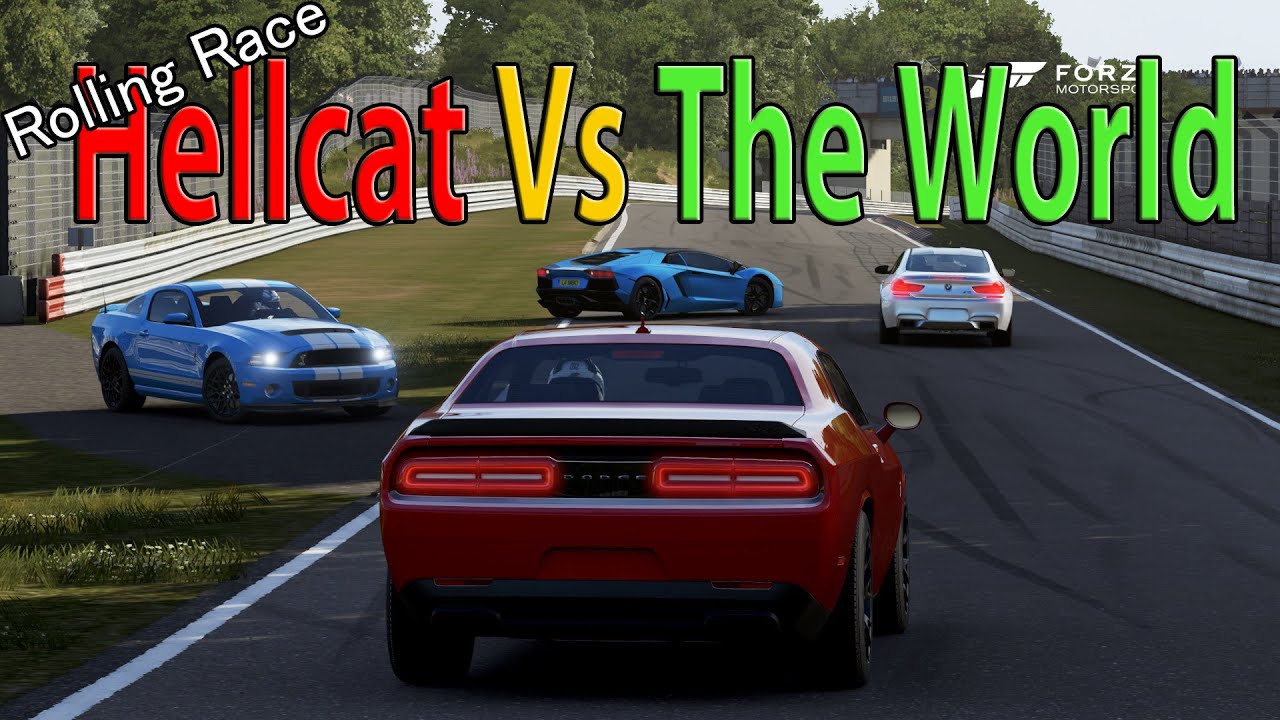 Forza Motorsport 6 - DRAG RACE: Dodge Challenger Hellcat Vs The World [Shelby GT500, M6, Aventador]