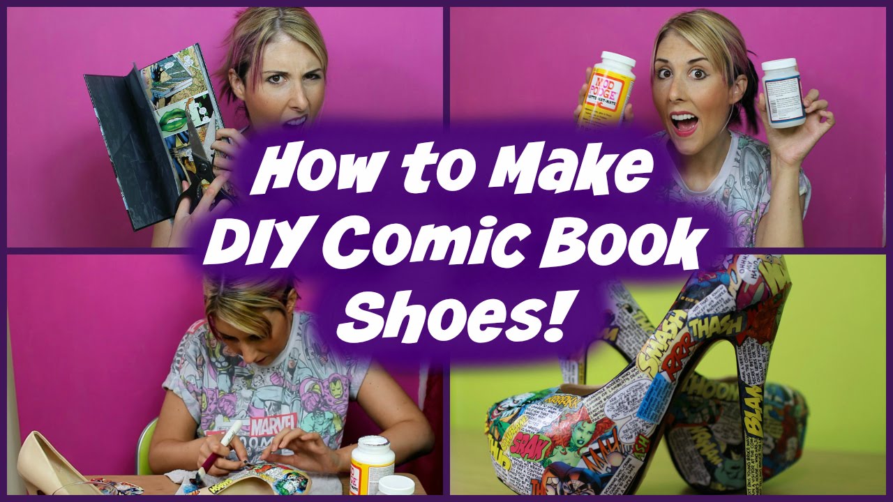 How to Make DIY Mod Podge Comic Book Shoes