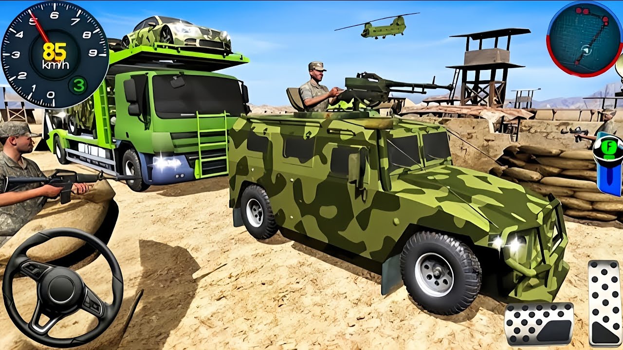 Army Truck Driving Cargo Games - US Offroad Army Truck Driving 3D 2025 - Andriod Gameplay