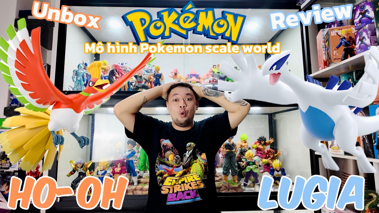 Unbox & review mô hình ho-oh & lugia | pokemon scale world Bandai bộ đôi toà tháp vùng johto