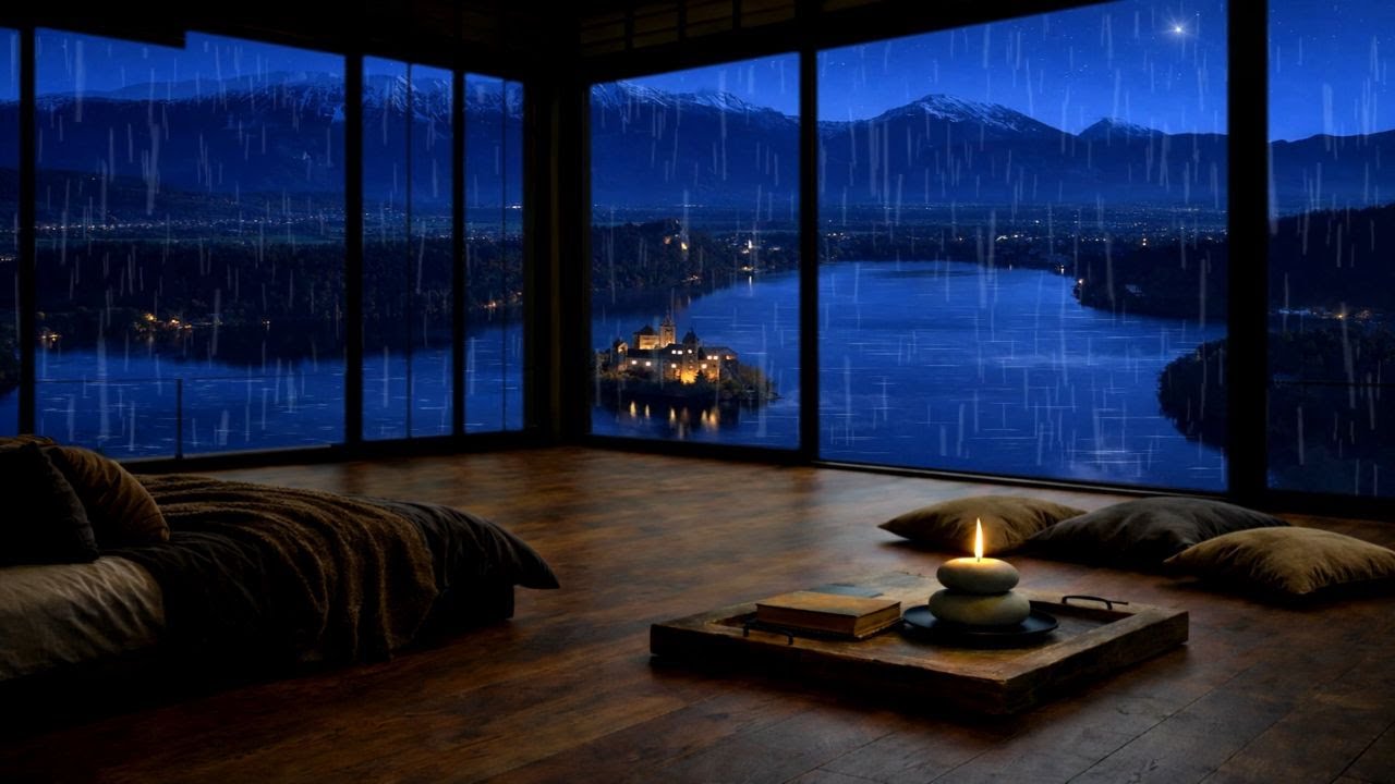 Soothing Rain Sounds in a Dark Bedroom😴Close your Eyes and Feel the Rain 😴RAIN SLEEP SOUNDS😴