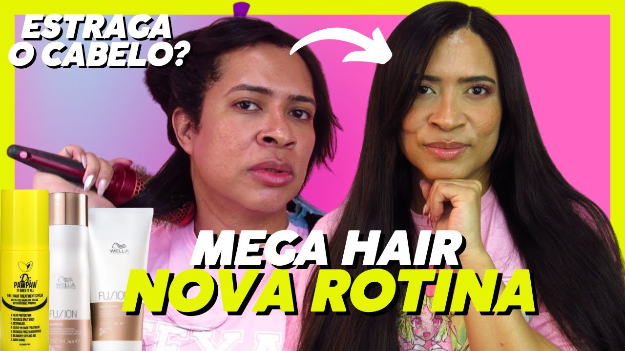 NOVA ROTINA CUIDADOS COM MEU MEGA HAIR| LAVAGEM | HIDRATAÇÃO E FINALIZAÇÃO