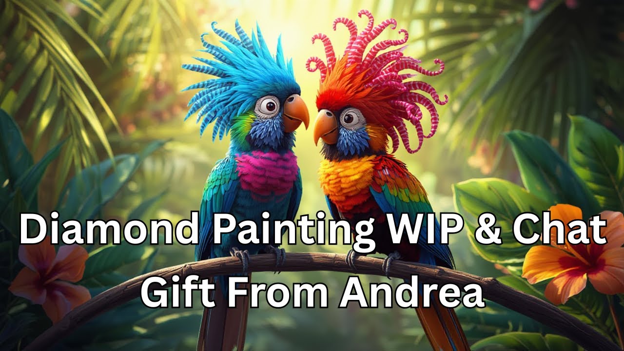 Diamond Painting WIP & Chat | Morning Tea & Conversation - Gift From Andrea