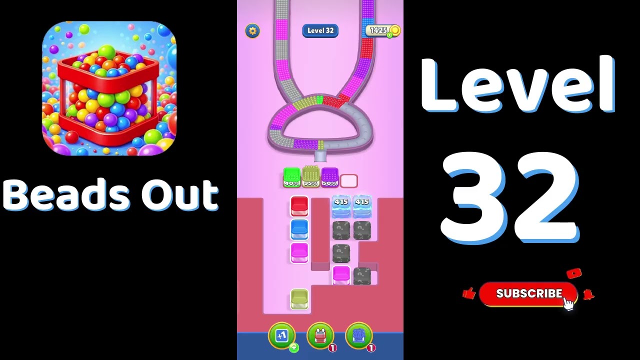 Beads Out Level 32Walkthrough 🧩✨ | Tricky Bead Puzzle Solution | Go Answer