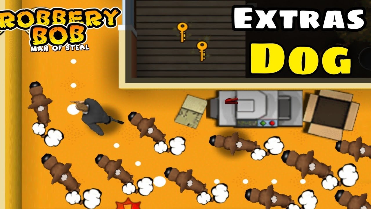 Robbery Bob #30 Use Two Super Thieves - Wind-up Toy - Rotten Donut - Teleport Mine - Extras