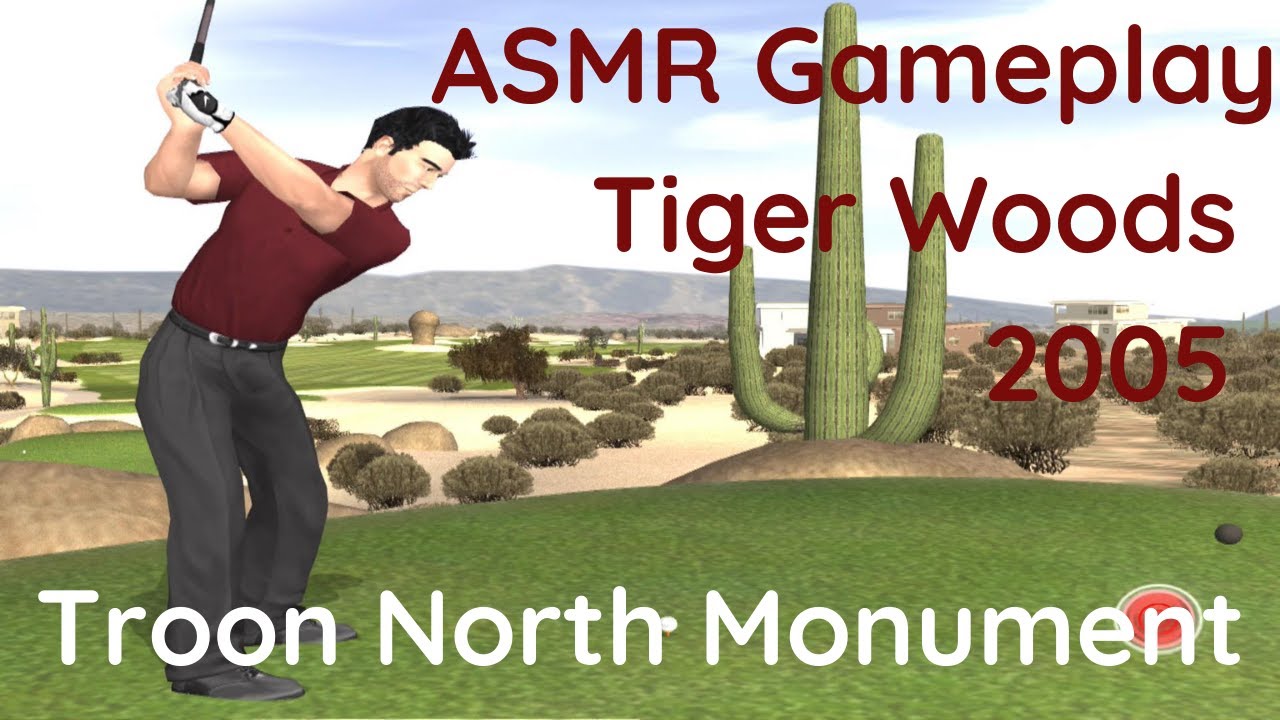 🎧ASMR Gameplay | Tiger Woods 2005 | Troon North Monument🎧