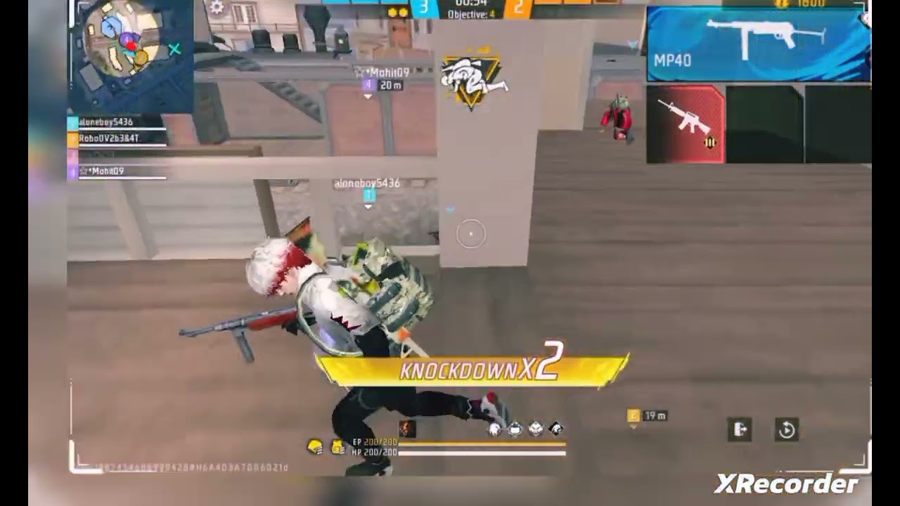 1vs4 [crazy ff 100k] free fire 🔥🔥 4 knowcd 🎮🎮🎮
