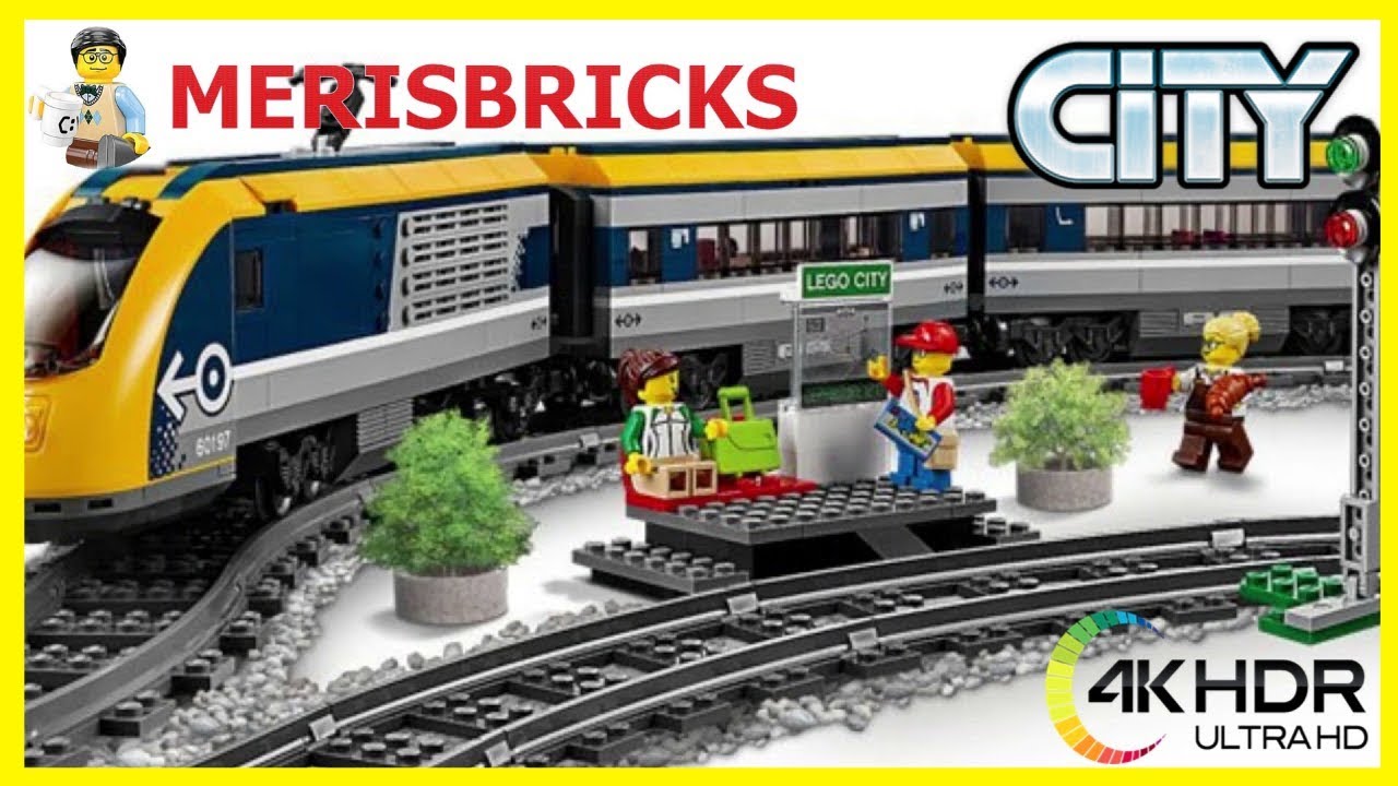 Lego CITY Train 2018 - 60197 - Passenger Train - Speed Build 4K#LegoCITY #LegoSpeedBuild #LegoTrain