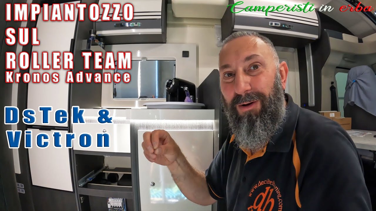 Impiantozzo LiFePo4 con Inverter su Roller team Kronos Advance DsTek & Victron