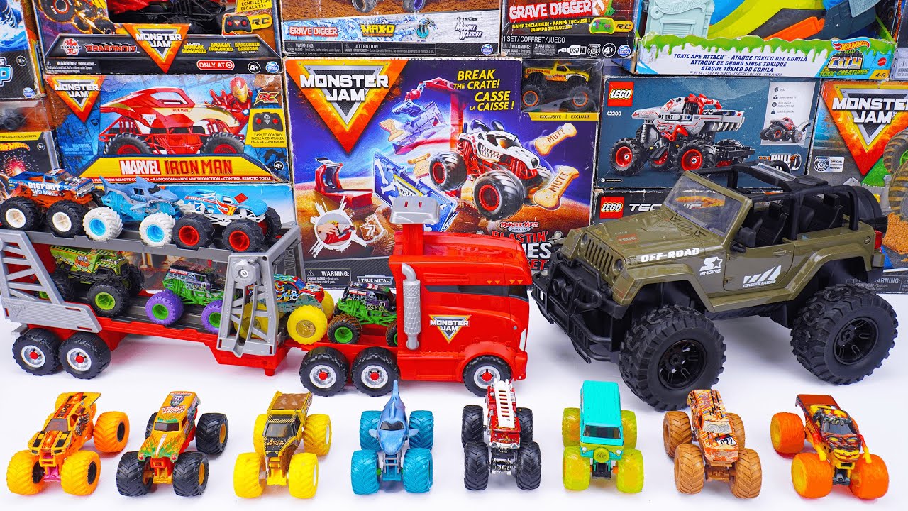 Monster Jam Collection Unboxing Review | Monster Jam Monster Trucks Arena Smashers 5-Alarm Rescue
