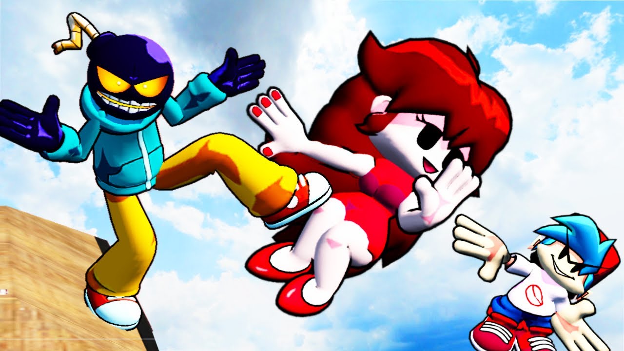FNF Crazy Ragdolls in GTA 5 Whitty vs Girlfriend and Boyfriend ep.1 (Friday Night Funkin')
