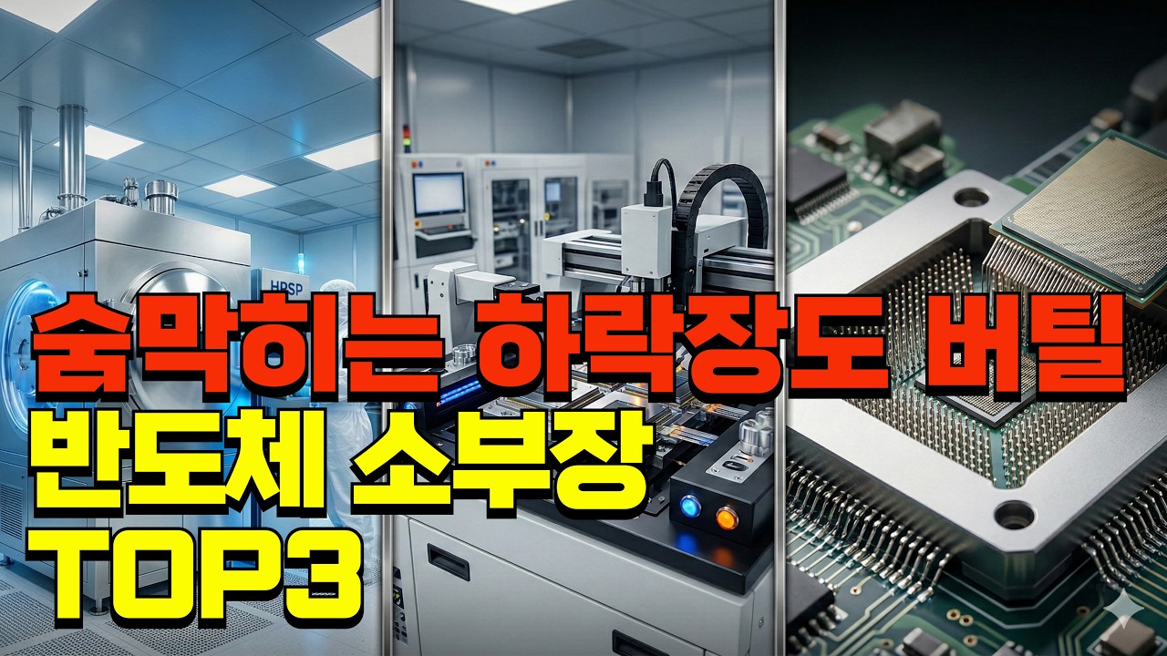 숨막히는 하락장에서도 버틸 절대 대체 불가능한 한국 반도체 소부장 독점 기업 대장주 3곳 #테크윙 #hpsp #리노공업