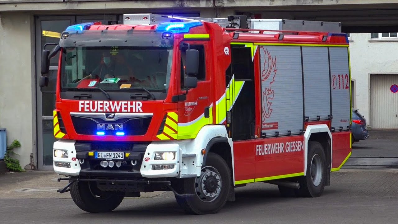 [NEUES TLF 5000!] - Einsatzfahrten Feuerwehr GIESSEN mit ELW, HLF, DLK, TLF & KEF zu zwei Einsätzen!