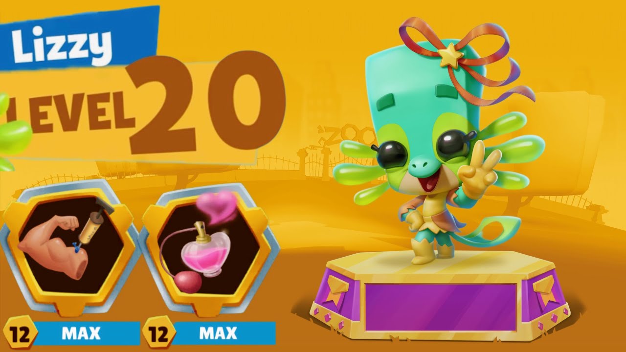 Прохождение игры за Лиззи в одиночку на 20-м максимальном уровне в Zooba.