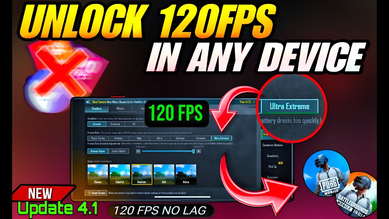 unlock 120 fps pubg mobile | unlock 120fps in pubg/bgmi | unlock 120fps in any phone | issue fix.