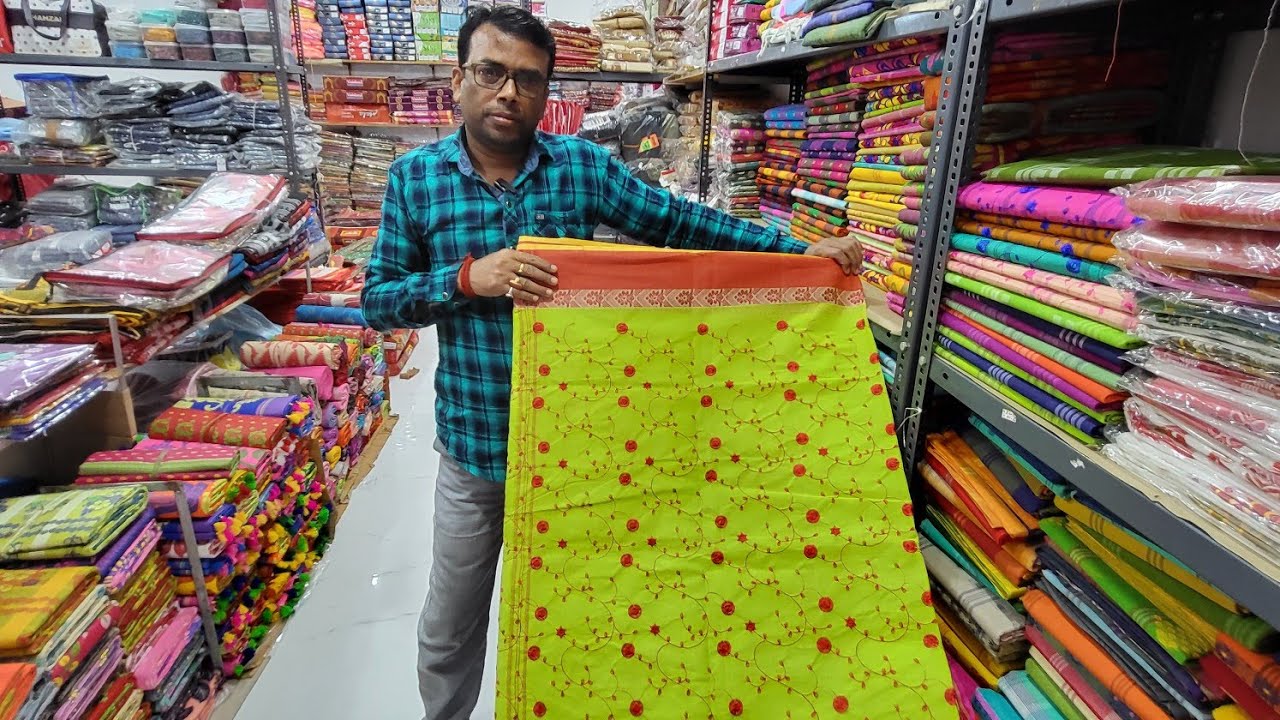 💥মাত্র ২০ টাকায় ব্রান্ডনিউ পোশাক, ৬০ টাকায় বস্তা বস্তা ছাপা গোডাউন থেকে কিনুন santipur saree market 