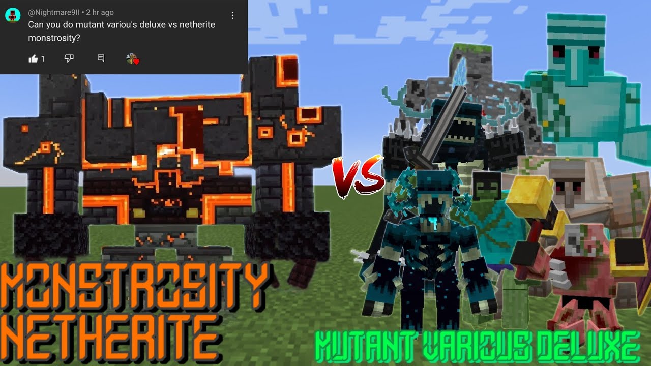 (China Mutant More) Netherite Monstrosity Vs Mutant Various Deluxe