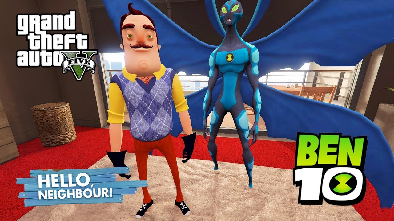 HELLO NEİGHBOR WİLSON BEN 10 BÜYÜK KORKU'YU KAÇIRDIK (GTA 5 MODS)