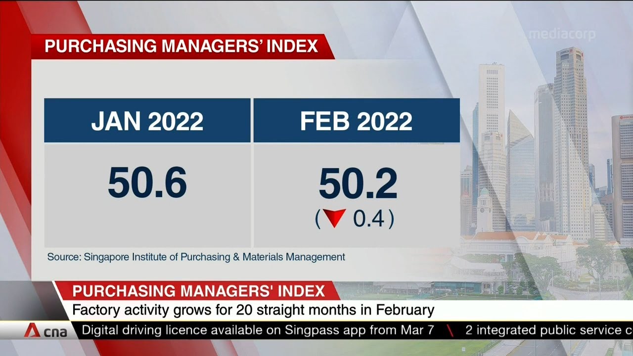 Singapore PMI Purchasing Managers&rsquo; Index February 2022