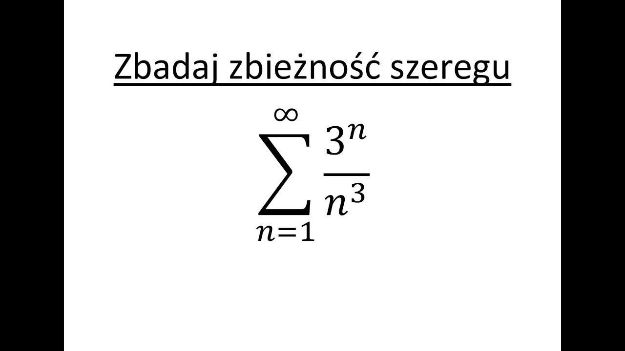 Zbieżność szeregu cz.4 Kryterium d'Alemberta