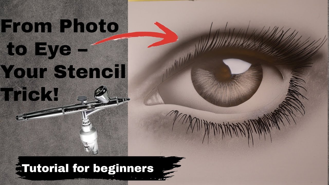 Airbrush an Eye Using Your Own Stencil – Beginner Tutorial