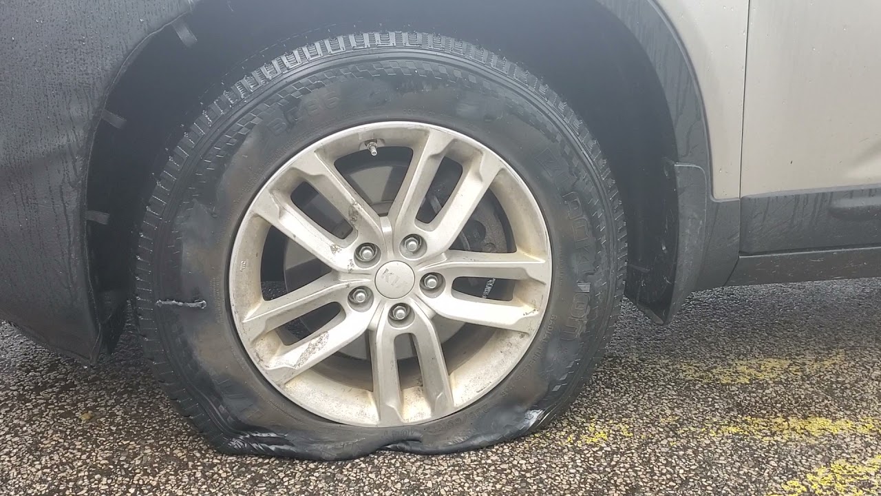 My dad's flat tire