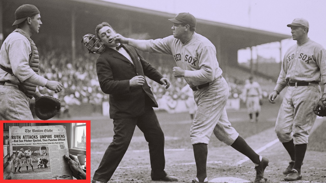 Babe Ruth Yelled 'Are You Blind?' at Umpire — Umpire Ejected Him, Ruth Punched and...