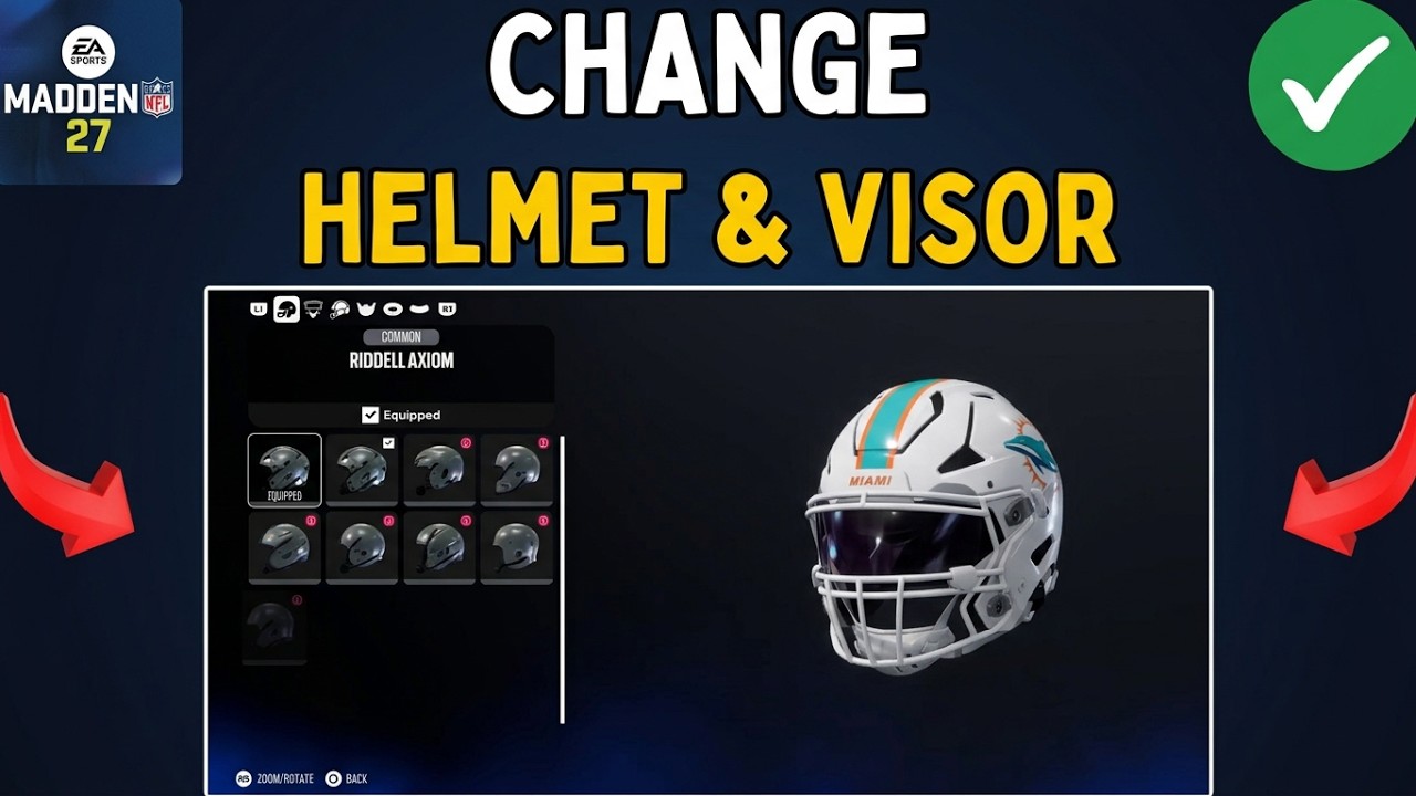 Madden 27: как изменить шлем и визор игрока