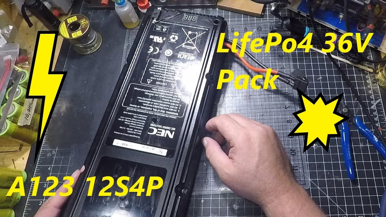 A123 36V Module From Battery HookUp (Crude Hack/Mod to Use 36V LifePo4 Pack)