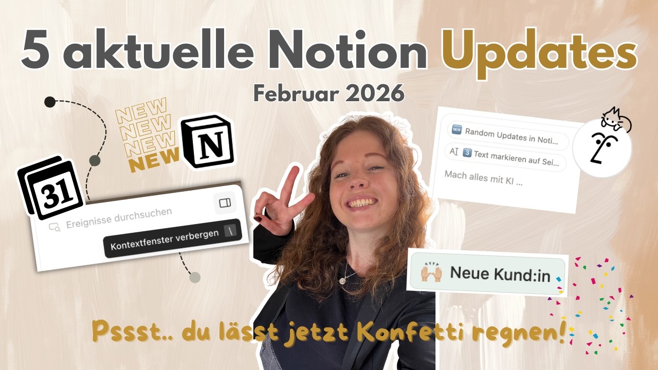 5 neue Notion Updates, die Spaß machen + praktisch sind! (ink. Aufzählung, Calendar, KI Agent)
