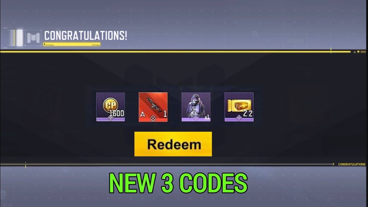 *NEW* TODAY NEW 3 WORKING REDEEM CODE CODM 2026 | CALL OF DUTY MOBILE REDEEM CODE 2026 GARENA 