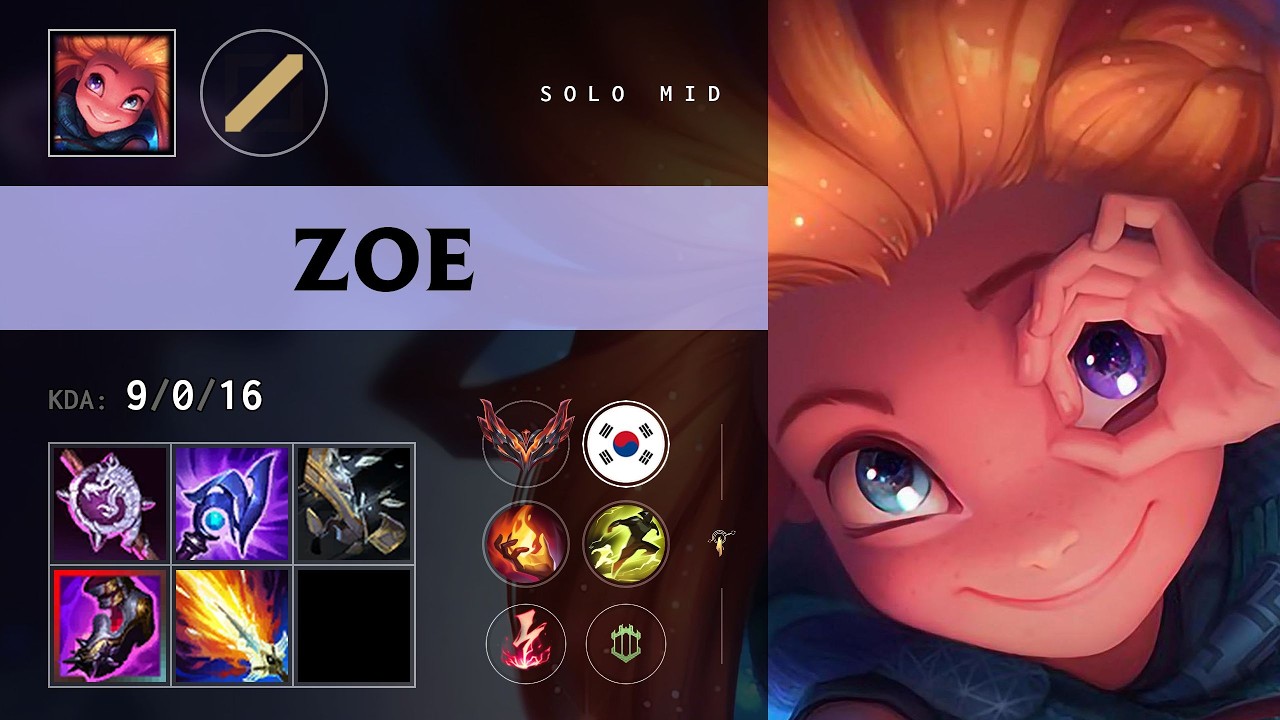 Zoe Mid vs LeBlanc (PAIN Keine) - KR Grandmaster Patch 26.13