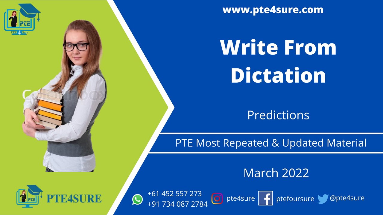 PTE Write From Dictation| PTE WFD March 2022| WFD Predictions| PTE WFD Most Important and Repeated