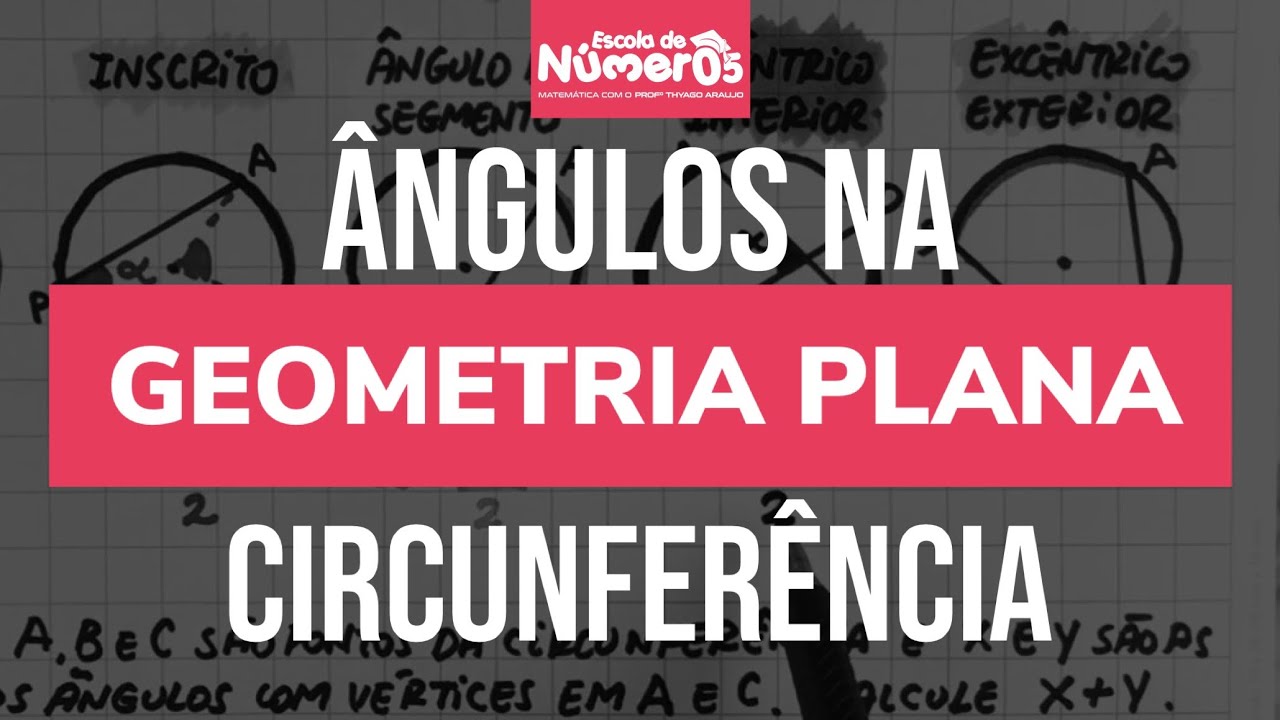 &Acirc;ngulo INSCRITO e CENTRAL na Circunfer&ecirc;ncia [COMPLETO - Aula e exerc&iacute;cio resolvido]
