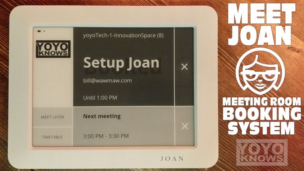 Joan Meeting Room Booking System - G Suite Google Calendar