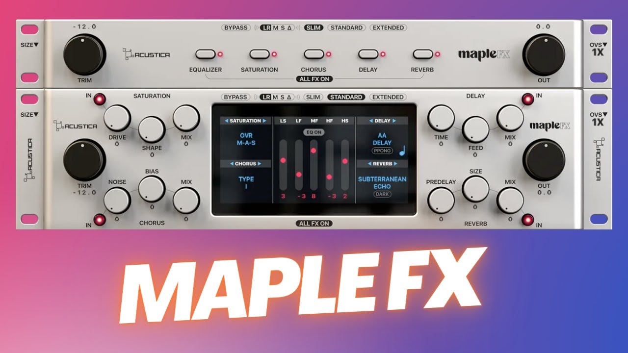 Обзор Maple FX в реальном миксе – ударные, бас, синтезатор и вокал.
