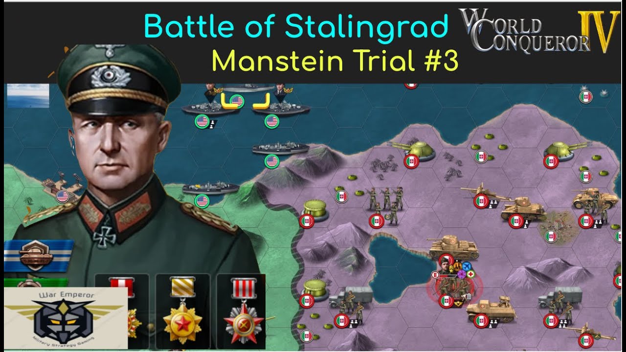 WC4 World Conqueror 4: Event Challenge!! Manstein Trial #3, Battle of Stalingrad, Max Reward!