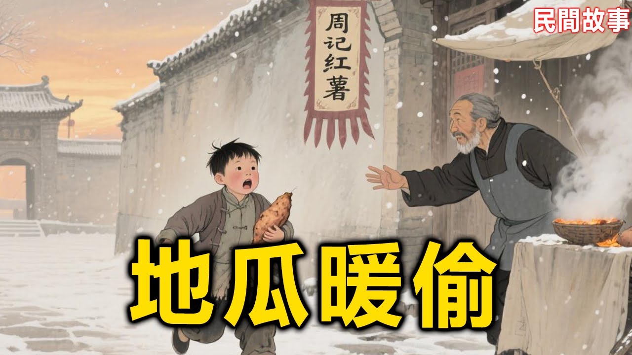 男孩每天都來偷攤上的地瓜，老闆覺得這事不簡單。他偷偷尾隨男孩鑽進了城外的破廟裡，卻不料廟裡的景象讓他愣住，當場淚崩！#人間百態 #故事頻道 #故事分享 #情感