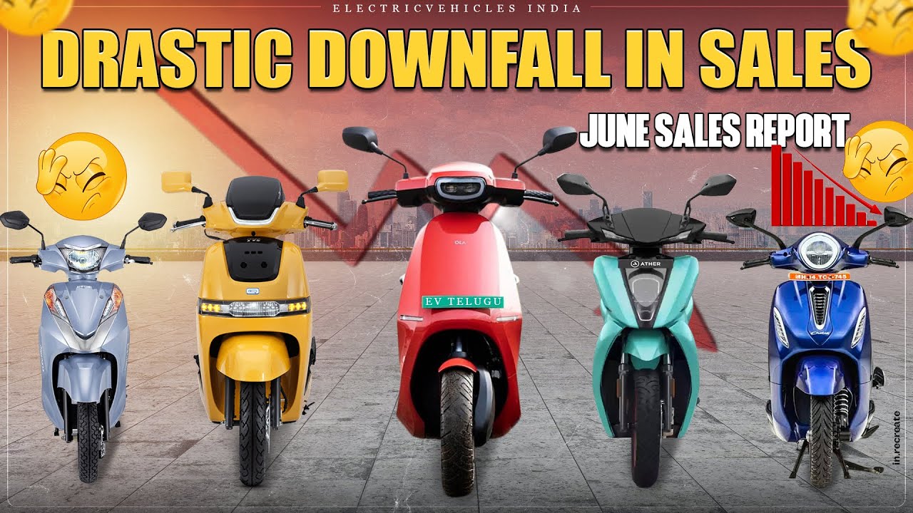 JUNE EV Sales report 2023 | Drastic Downfall In Sales | Electric Vehicles India