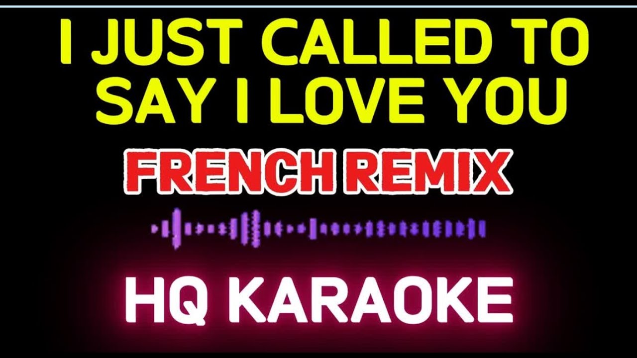 I JUST CALLED TO SAY I LOVE YOU🎤HQ KARAOKE🎤DANCE REMIX