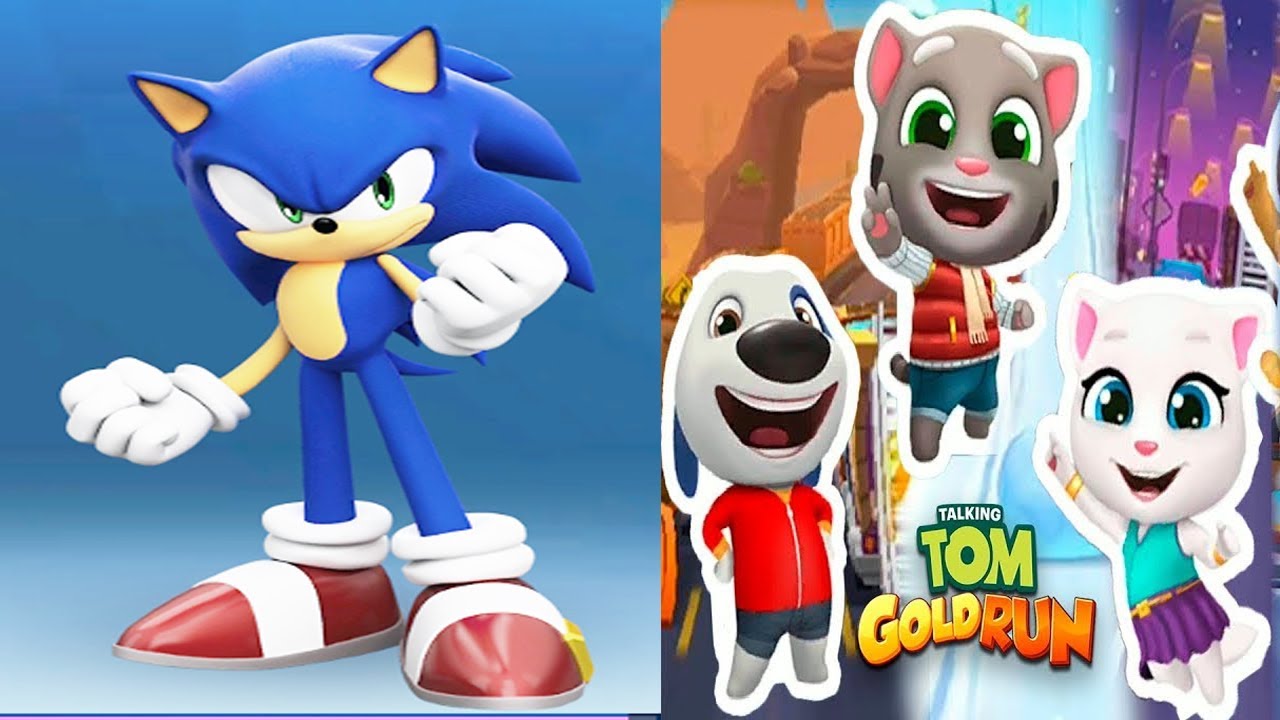 Sonic Forces Vs Talking Tom Gold Run - All Characters Unlocked