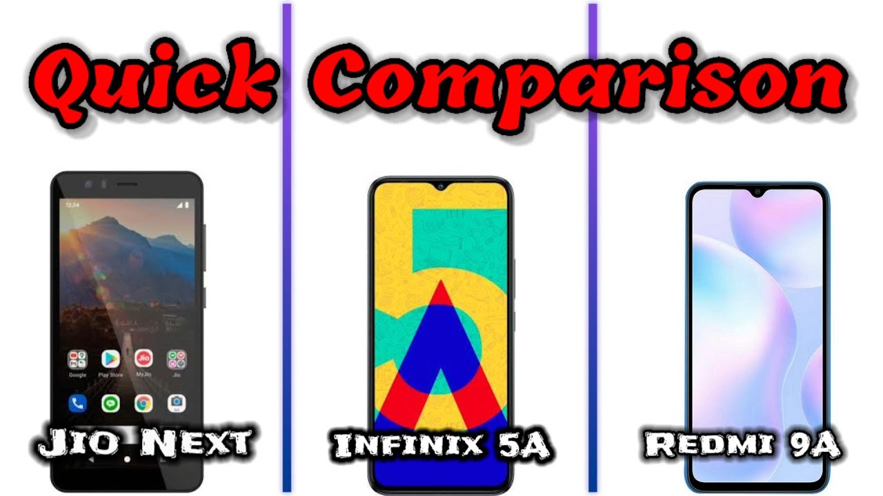 Quick Comparison -&nbsp; JioPhone Next Competitors - Infinix, Redmi & Jio #MobileComparison