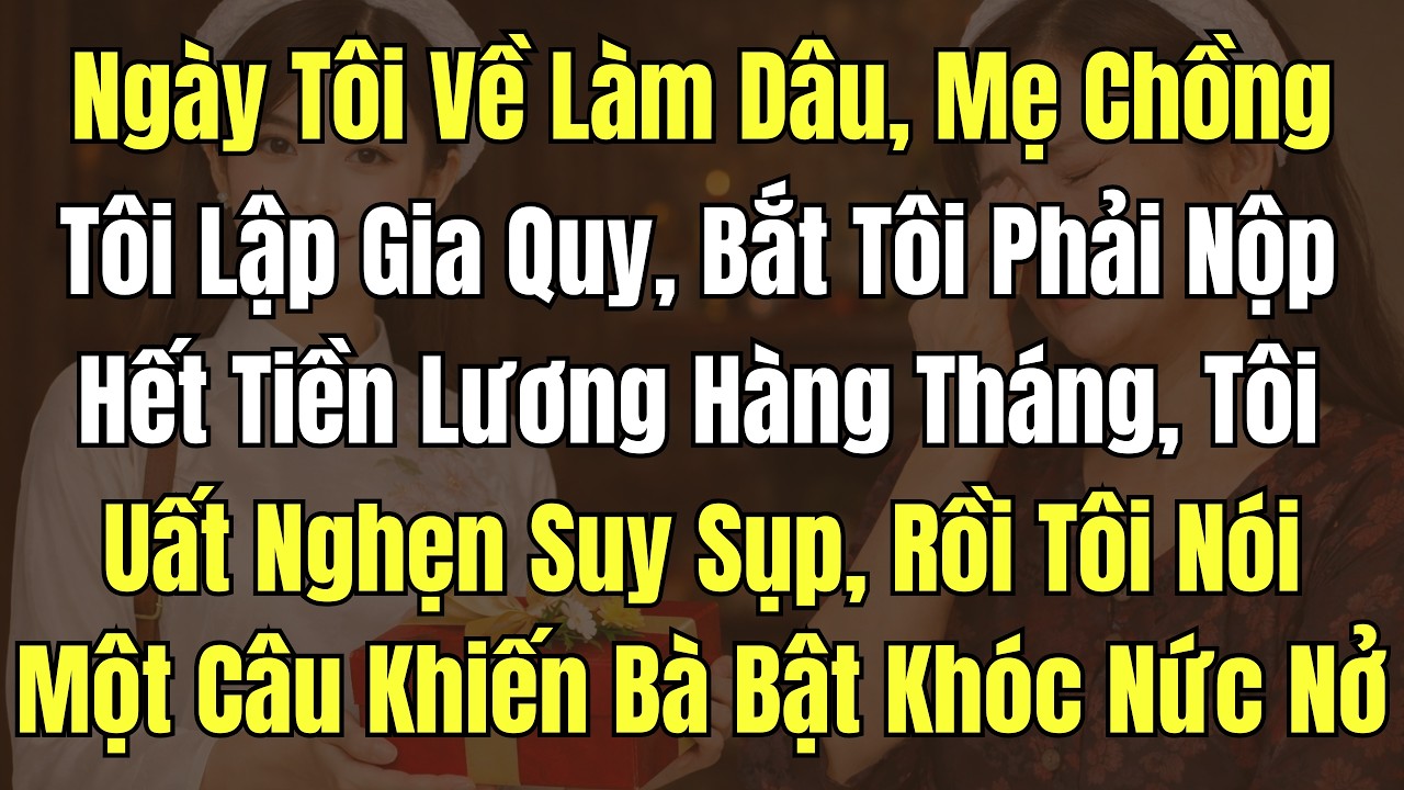 Ngày Tôi Về Làm Dâu, Mẹ Chồng Tôi Lập Gia Quy, Bắt Tôi Phải Nộp Hết Tiền Lương Hàng Tháng...