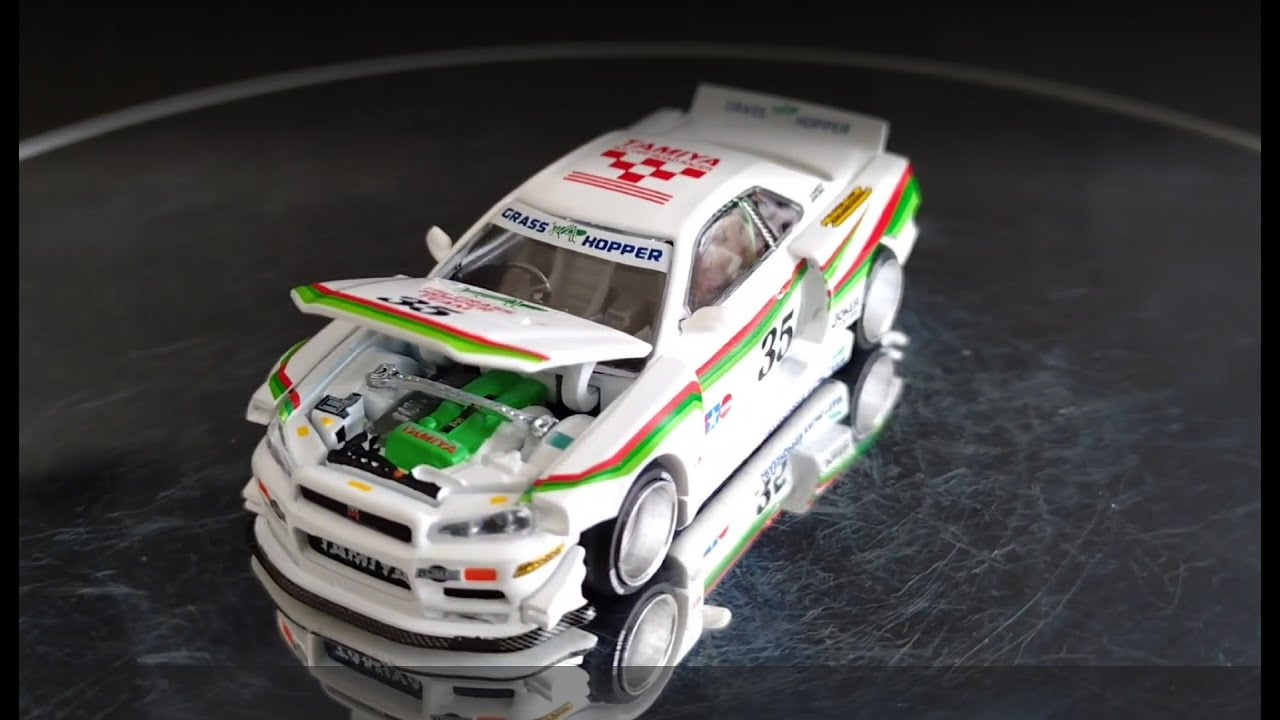 KAIDO★HOUSE MINI GT ニッサン スカイライン GT-R R34 タミヤ グラスホッパー ミニカー
