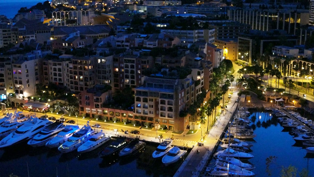 Monaco by Night 4K UHD 30fps HEVC  August 2017