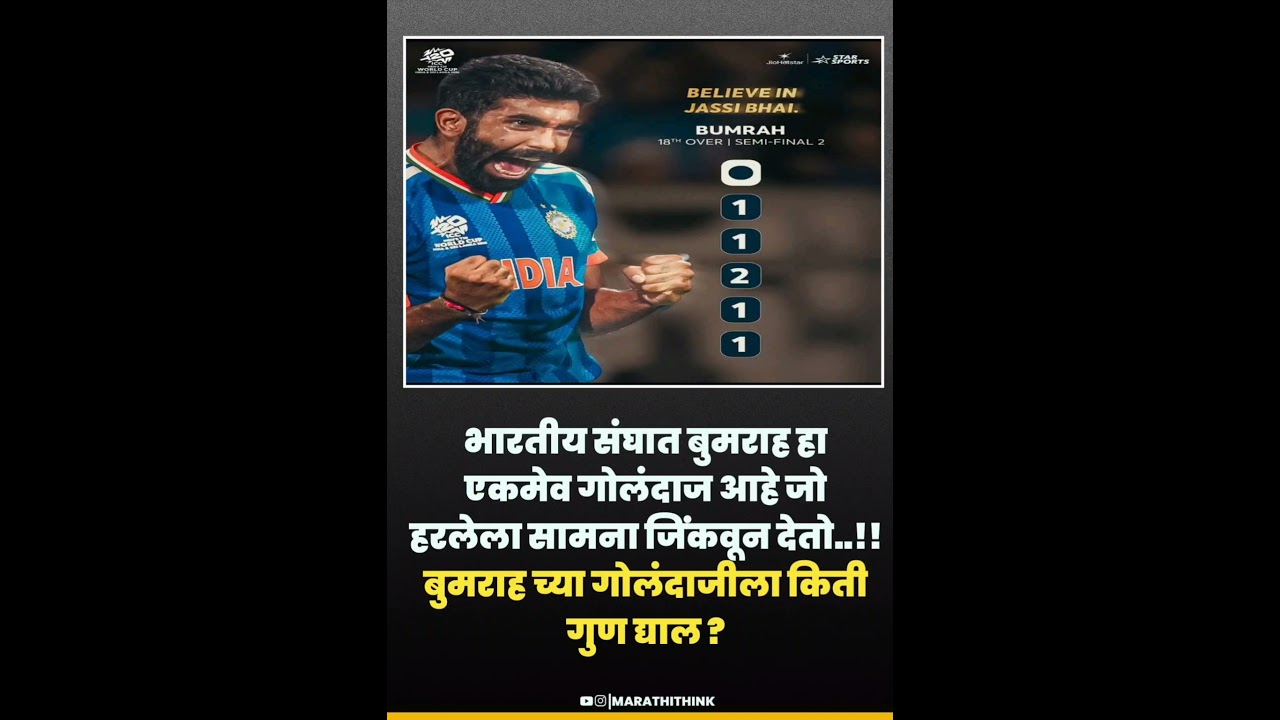 इंडिया टीम मध्ये बुमराह सारखा गोलंदाज होणे नाही..#shortsfeed #bumrah