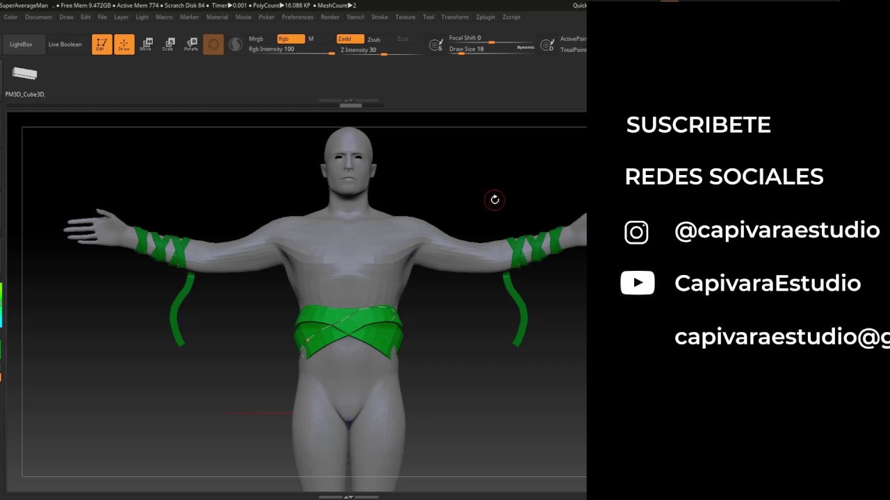 Zbrush en 5 minutos (o casi) #18 Hacer vendas en Zbrush