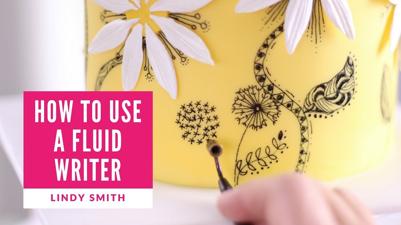 How to use a fluid writer to doodle and draw on your cakes
